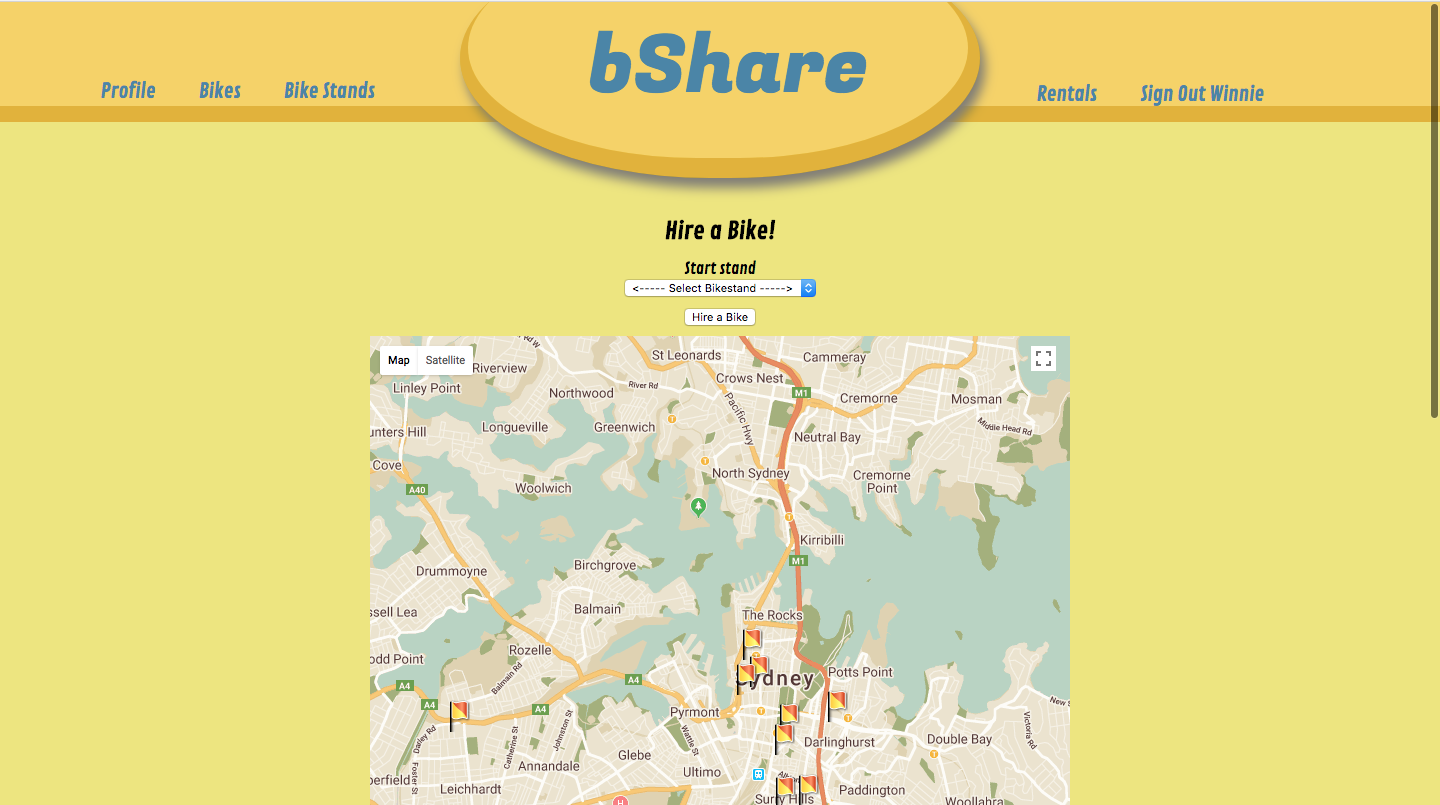bShare: Hire a bike